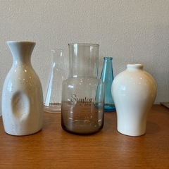 お洒落な空き瓶5点 花器 花瓶 にの画像