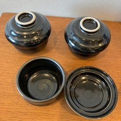 差し上げます）蓋付き茶碗 3点セット 茶碗蒸し.　来客時のお茶にもの画像
