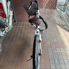 26インチ　シティサイクル　LEDダイナモライト付き　ホワイトの画像