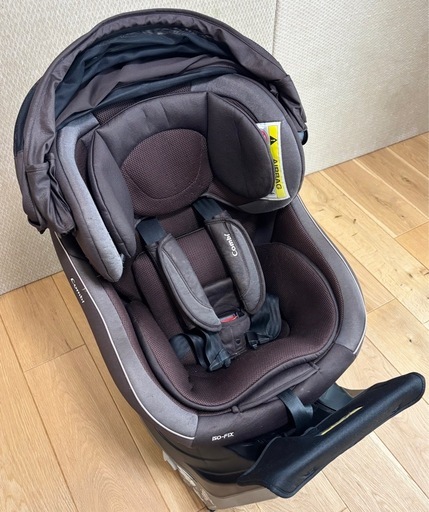 コンビ クルムーヴスマート ISOFIX 回転式 チャイルドシート 新生児OK 帆カバー付