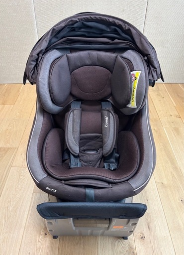 コンビ クルムーヴスマート ISOFIX 回転式 チャイルドシート 新生児OK 帆カバー付