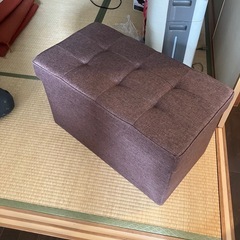 スツール兼収納箱折りたたみ式の画像