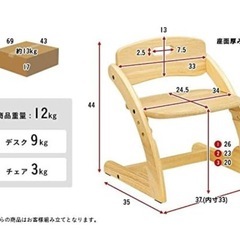 幼児用学習机　キッズデスクの画像