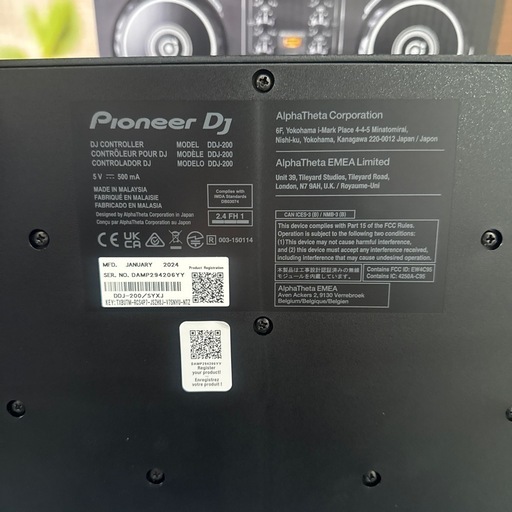 【美品】Pioneer DJ DDJ-200 スマートDJコントローラー