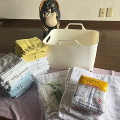 未使用タオル　たくさんの画像