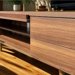 ⭐️良品⭐️北欧テレビ台 BRACE ブレス 幅120cm 木目調 収納付き ローボードの画像