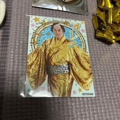 新品！マツケンサンバ 缶バッジ3つ・ソックス・ステッカー・金テープ　グッズセットの画像