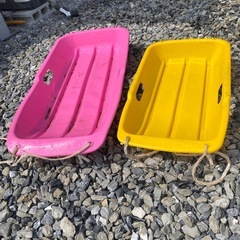 ソリ　芝滑り　ソリ滑りの画像