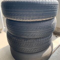 0円 タイヤ4本（廃タイヤ扱い）鉄ホイール付き 現状渡し 引取限定の画像