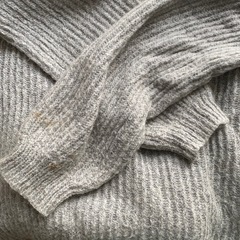 Rouge vif モヘヤ グレー ニット セーター 長袖 バックリボンの画像