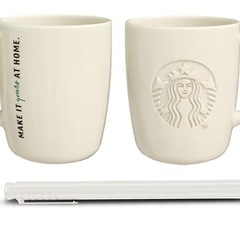 新品★スターバックス クリームマグカップ2個セットの画像