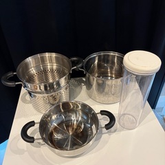 パスタ鍋、蒸し鍋、パスタポットセットの画像