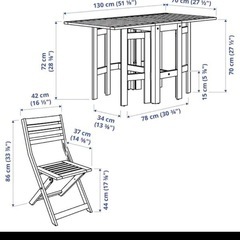 【定価32000円】屋外用テーブル・チェアの画像