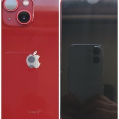 【SIMフリー 】iPhone13mini RED 128GB  本体と付属品　iFace, 電源アダプタ, SONYモバイルバッテリー等付属品多数　すぐ使えます‼︎の画像