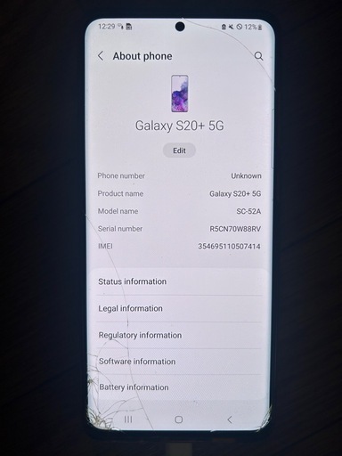 SAMSUNG GALAXY S20+ 5g DOCOMO