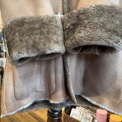 D8025【サンタルチア】ムートンコート ラムレザー ヴィンテージ サイズ48の画像