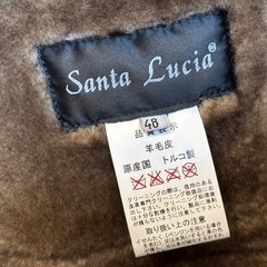 D8025【サンタルチア】ムートンコート ラムレザー ヴィンテージ サイズ48の画像
