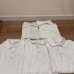 長袖ポロシャツ　通学帽子の画像