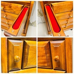 【美品】アンティーク調 ライティングビューロー 木製 デスク チェストの画像