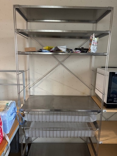 無印良品　ステンレスユニットシェルフ