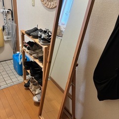 【受け渡し決定】無印良品のスタンドミラーの画像