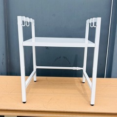 新品 伸縮式 キッチンラック レンジ台 レンジラック キッチン 収納ラック 棚板高さ調節可能 食器棚 トースターの画像