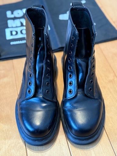 Dr. Martens 8ホールブーツ 25cm ブラックステッチ
