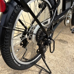 オシャレなミニベロ。タイヤ、チェーン、ブレーキ新品交換済み。すぐ乗れます。の画像