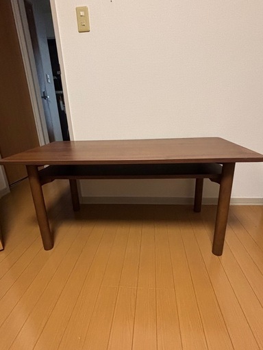 【無印良品】 ローテーブル　木製ミドルテーブル・ウォールナット材　幅110cm×奥行55cm×高さ50cm 