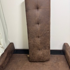 コンパクトソファー2人がけ　ブラウン
の画像