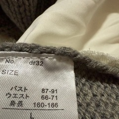 GRL グレイル グレー ニットワンピース Lサイズ タートルネックの画像