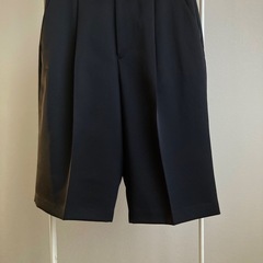 新品　アバハウス　カリテ　サテン　パンツ　ショート　ハーフパンツ　M 38 黒の画像