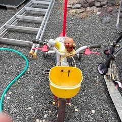 アンパンマン　押し棒付き自転車の画像