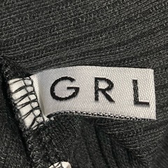 GRL シアーパフスリーブ リブニット ハイネック 5分袖 ブラック Ｍの画像