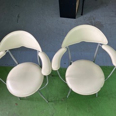 ダイニングチェア　　椅子　イス　ホワイト　白　二脚　2脚　セット　まとめ売り　の画像