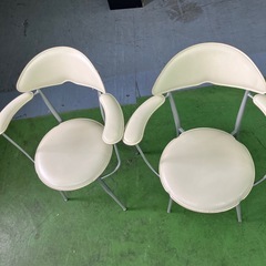 ダイニングチェア　　椅子　イス　ホワイト　白　二脚　2脚　セット　まとめ売り　の画像