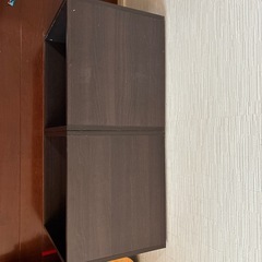 カラーボックス2個　ダーク ブラウン　木目の画像