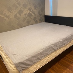 ★大塚家具★ダブルベッドフレーム　ダークブラウンの画像