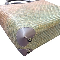 【未使用品】タイ製　カゴバッグ　ラベンダーの画像