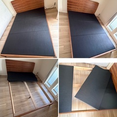 ニトリ　ベッドフレーム　ダブルベッド（※マットレス無し）の画像