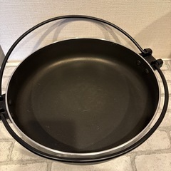 すき焼き　キャンプ　鍋の画像