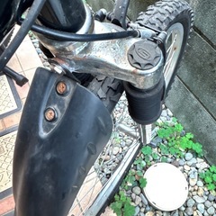 【走行数回・引取限定】レイチェル(Raychell) 26インチ 折りたたみ マウンテンバイク MTB-2618RR シマノ18段 前後サスペンション 前後フェンダー　保管錆、椅子に傷ありの画像