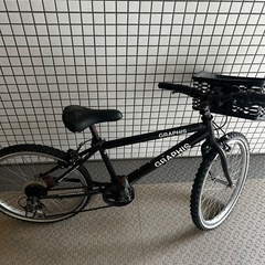 子供用22インチ　クロスバイク　カゴ付きの画像