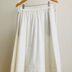 一回着用　ネミカ　NEMIKA フレアスカート　スカート　リネン　レリアン　白の画像