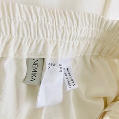 一回着用　ネミカ　NEMIKA フレアスカート　スカート　リネン　レリアン　白の画像