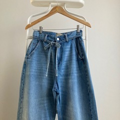 1回着用　ウールリッチ　デニム　ベルテッド　ジーンズ　レディース　26の画像