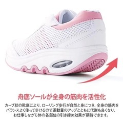 新品未使用　23cm らくすらステップ 船底ソール 看護 介護 レディース スニーカーの画像
