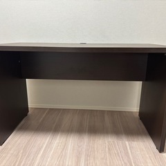 【北区・手渡し】119cm幅 ワークデスク（ダークブラウン）の画像