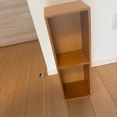 ナチュラルウッドの2段ラックの画像