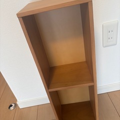 ナチュラルウッドの2段ラックの画像